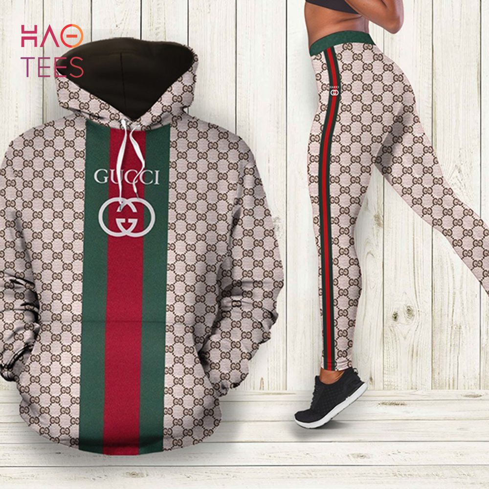 [HOT] Gucci Hoodie Leggings Set 3D All Over Print Luxury Store