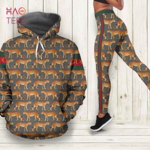 [HOT] Gucci Leopard Pattern Hoodie Leggings Set All Over Print