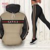 [HOT] Gucci Red Green Stripe Hoodie Leggings Set All Over Print