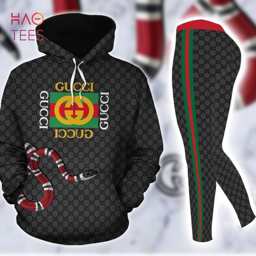 HOT] King Snake Gucci Hoodie And Leggings Set 3D Full Print