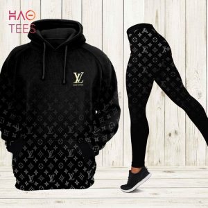 [HOT] Louis Vuitton Black Hoodie Leggings Luxury Brand LV Clothing Limited Edition