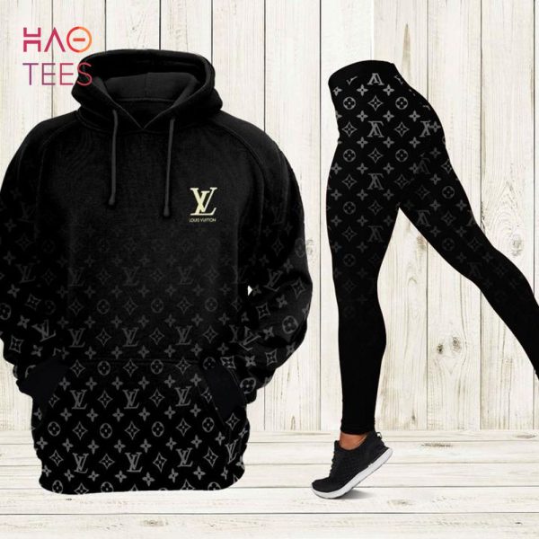 [HOT] Louis Vuitton Black Hoodie Leggings Luxury Brand LV Clothing Limited Edition