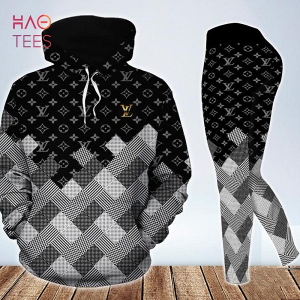 [HOT] Louis Vuitton Seamless Pattern 3D Hoodie Leggings Set LV Gift