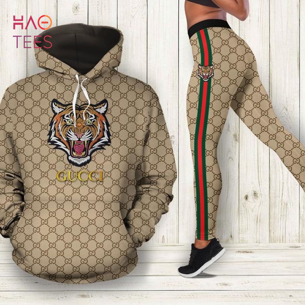 [HOT] Tiger Gucci Hoodie Leggings Set 3D Over Print Luxury Store