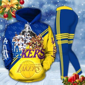 [NEW] LA Lakers Dodgers NBA MLB Hoodie Leggings Sport Clothing