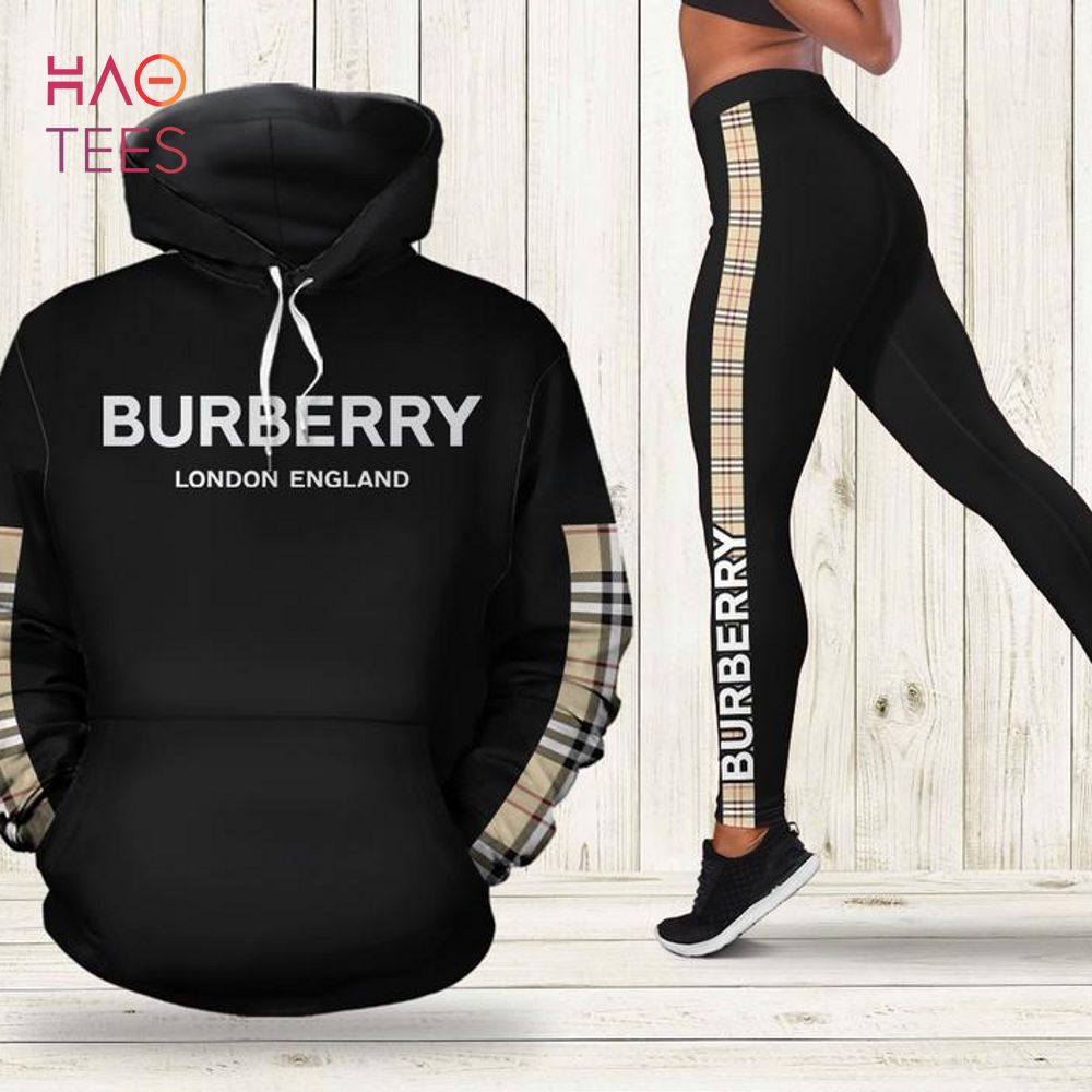 [TRENDING] Burberry Black Hoodie Leggings Luxury Brand Clothing