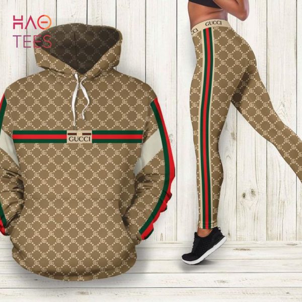 [TRENDING] Gucci Brown Hoodie Leggings Luxury Brand Clothing
