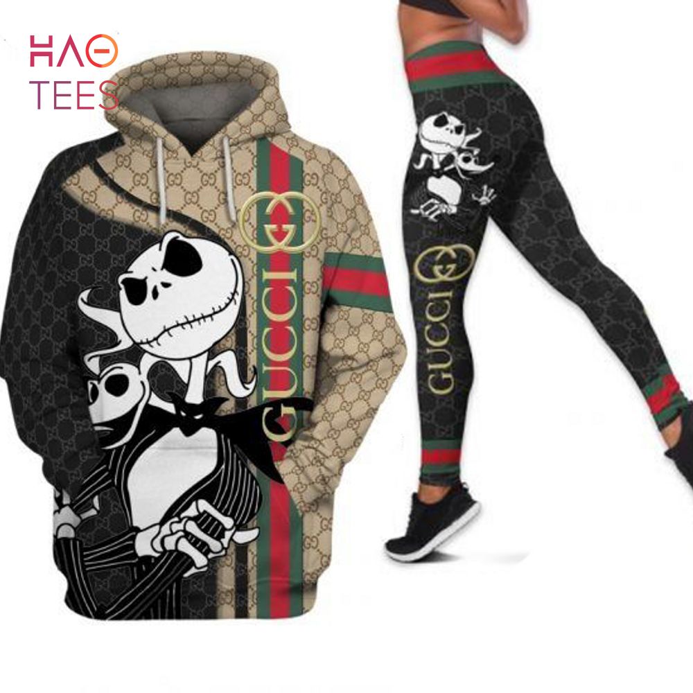 [TRENDING] Gucci Jack Skellington Hoodie Leggings Luxury Brand Clothing