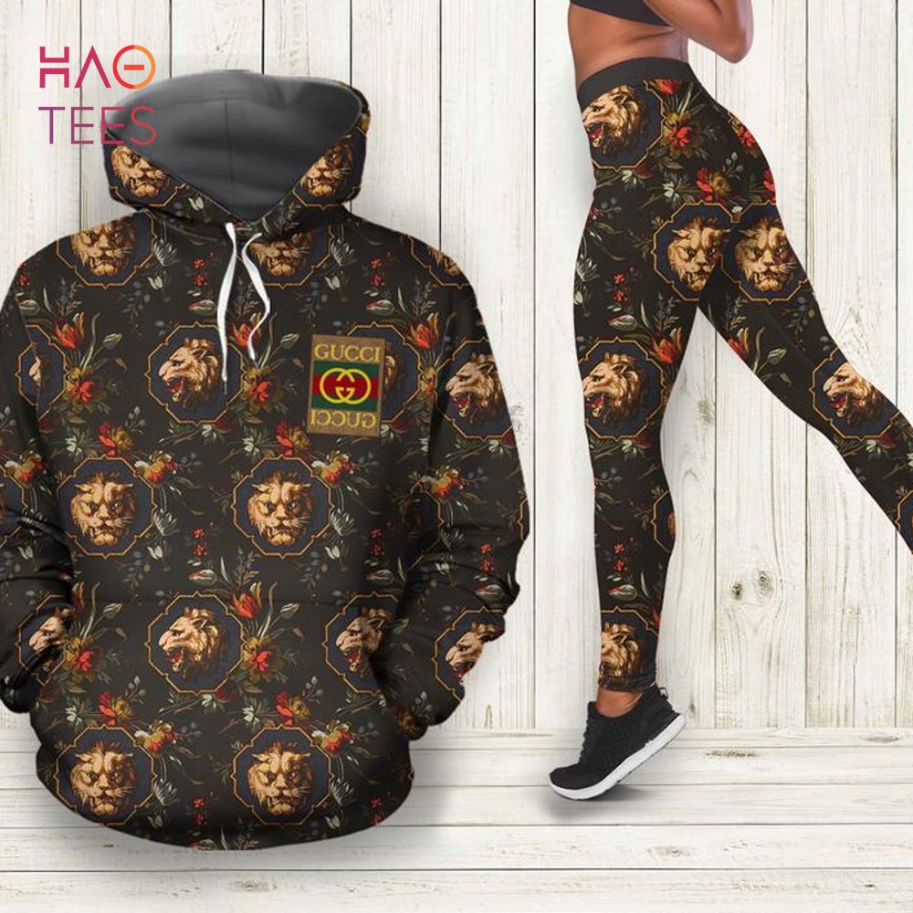 [TRENDING] Gucci Lion Hoodie Leggings Luxury Brand Clothing