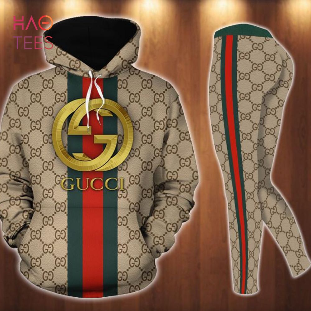 [TRENDING] Gucci Stripe Hoodie Leggings Luxury Brand Clothing