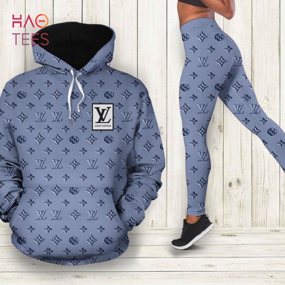 [TRENDING] Louis Vuitton Blue 3D Hoodie And Leggings Limited Edition