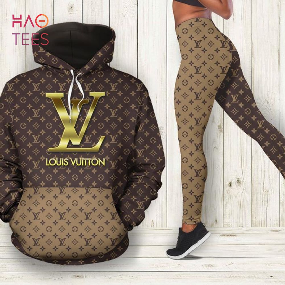 [TRENDING] Louis Vuitton Brown Hoodie Leggings Luxury