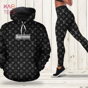 [TRENDING] Louis Vuitton Luxury Brand 3D Hoodie and Leggings Set LV Gifts