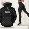 [TRENDING] Louis Vuitton White Hoodie Leggings Luxury Brand LV Clothing