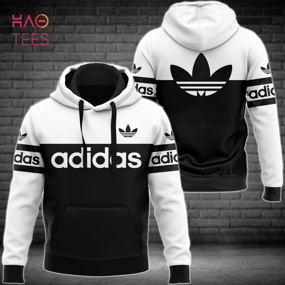 Adidas Black White Hoodie And Pants Limited Edition