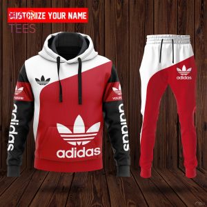 Red white hot sale adidas hoodie