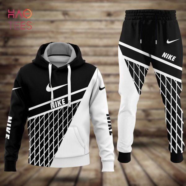 BEST Nike Black White Hoodie And Pants Limited Edition