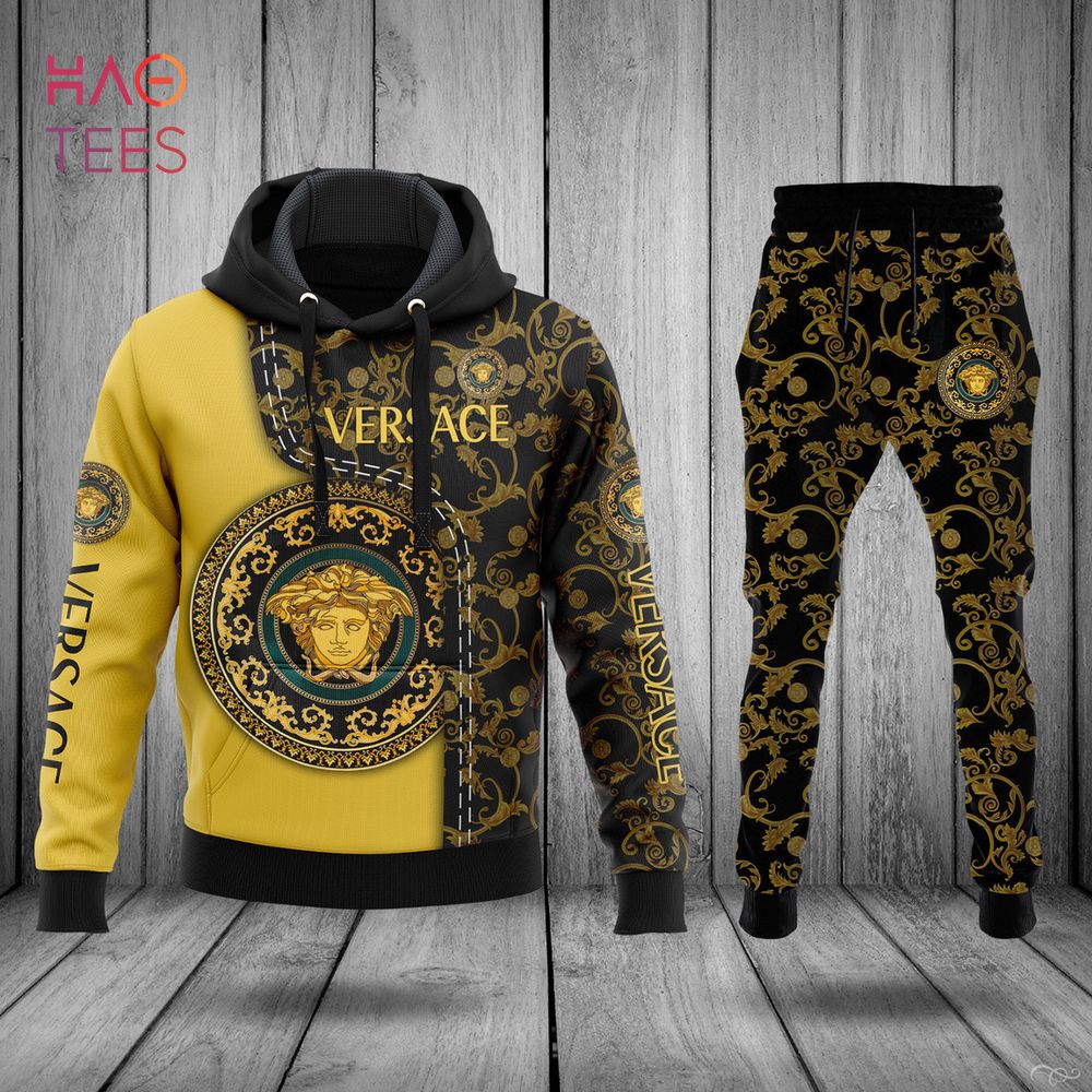 BEST Versace Gold Hoodie And Pants Limited Edition