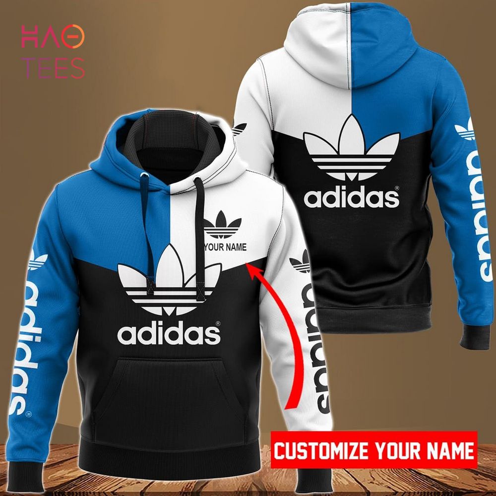 [BEST] Adidas Blue white black Hoodie And Pats Pod Design