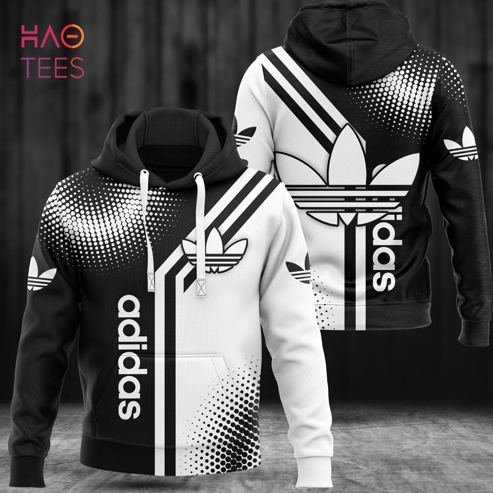 [TRENDING] Adidas Black White Hoodie Past Pod Design