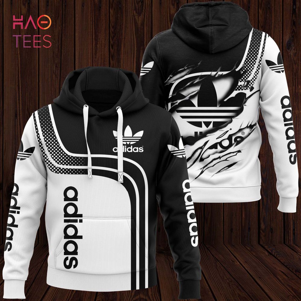 NEW Adidas Luxury White Black Hoodie And Pants Limited edition
