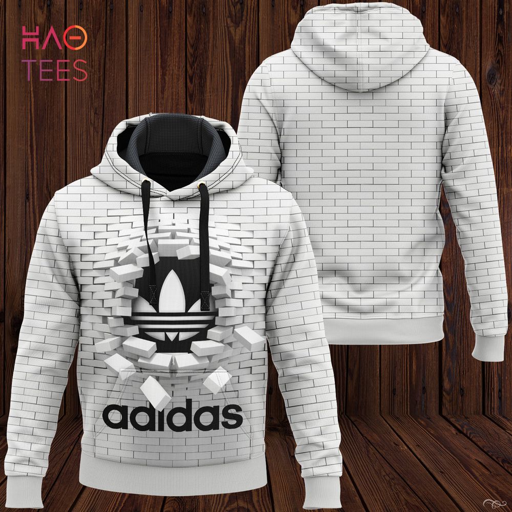 NEW Adidas White 3D Hoodie And Pants Limited edition