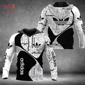 [BEST] Adidas Luxury White Black Hoodie Pants Limited edition