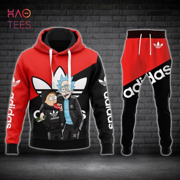 HOT Adidas Red Black Luxury Hoodie Pants Limited Edition