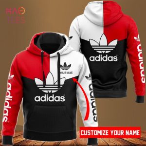 HOT Adidas Red Black White Custom Name Hoodie And Pants Limited Edition