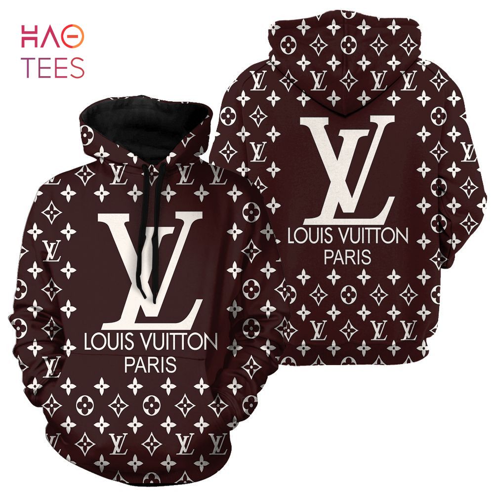 HOT Louis Vuitton White Brown Luxury Brand Hoodie Pants Limited Edition