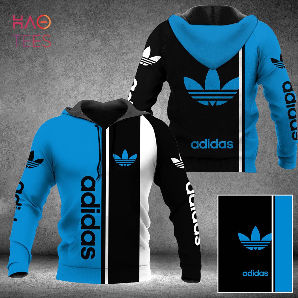 NEW Adidas Blue Black White Hoodie And Pants Limited Edition Luxury Store