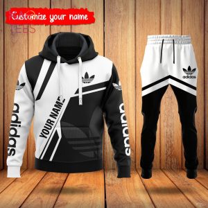 [BEST] Adidas White Black Luxury Hoodie And Pants Limited Edition