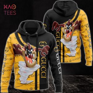 NEW Gucci Gold Black 3D Hoodie And Pants All Over Printed