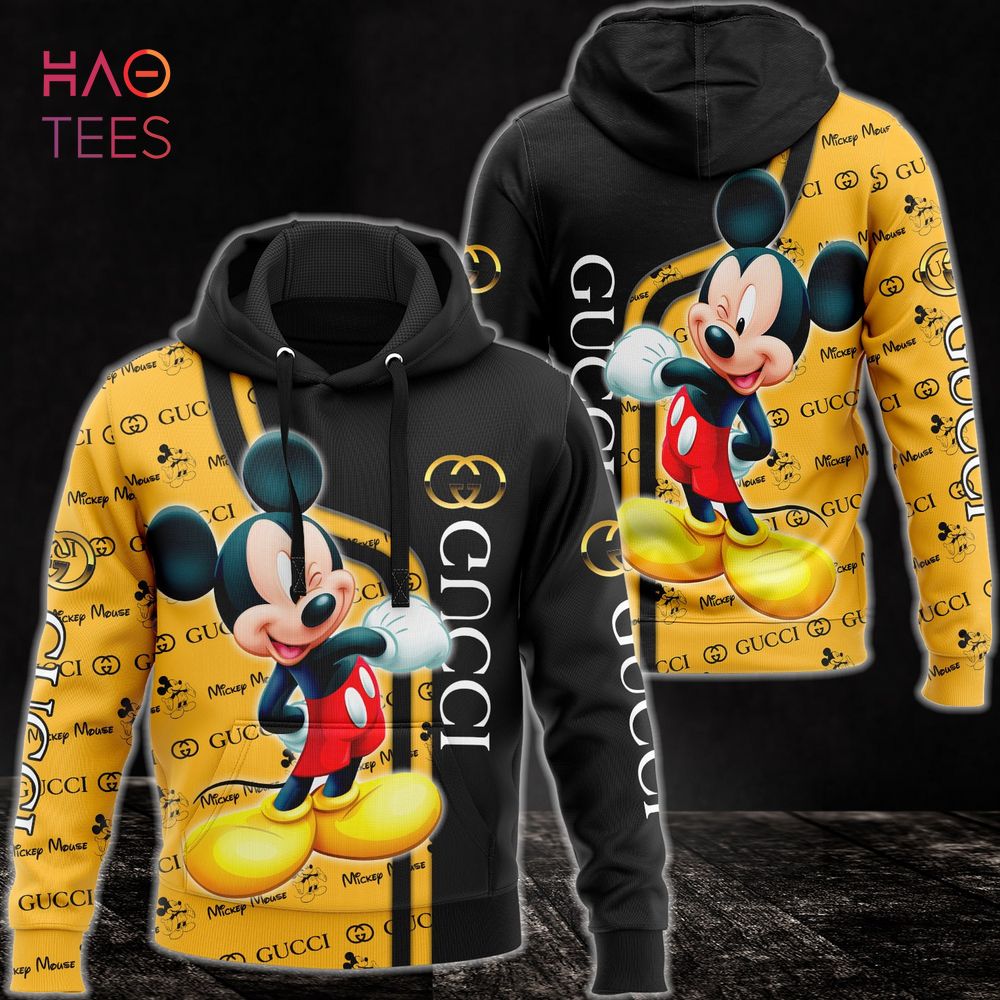 NEW Gucci Gold Black 3D Hoodie And Pants Limited Edition Luxury Store