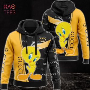 NEW Gucci Luxury Brand Gold Black 3D Hoodie And Pants Pod Design