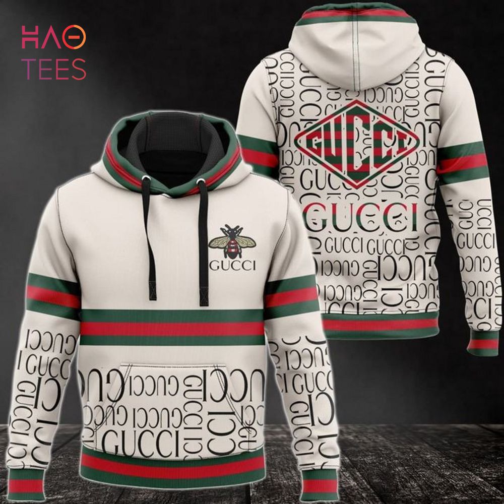 NEW Gucci White Green Red 3D Hoodie And Pants Limited Edition