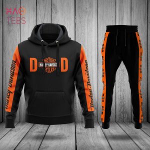 NEW Harlay-Davidson Black Orange Hoodie And Pants Limited Edition
