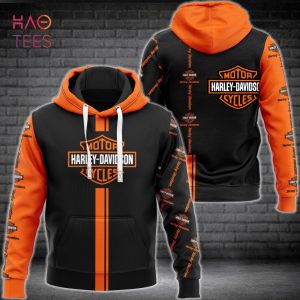 NEW Harlay-Davidson Black Orange Hoodie Pants Limited Edition