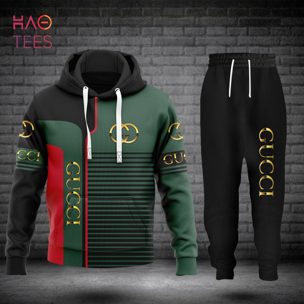 [BEST] Gucci Black Green Red Hoodie Pants Limited Edition