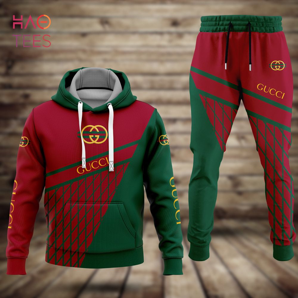 [BEST] Gucci Red Green Hoodie And Pants Limited Edition