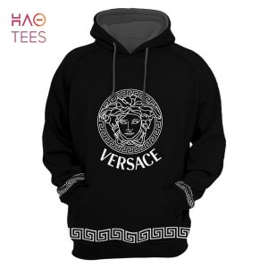HOT Versace Black White Luxury French Fashion Hoodie Pants Limited Edition