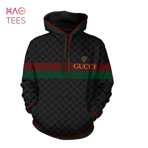 NEW Gucci Black Red Green Luxury Brand Hoodie And Pants Limited Edition