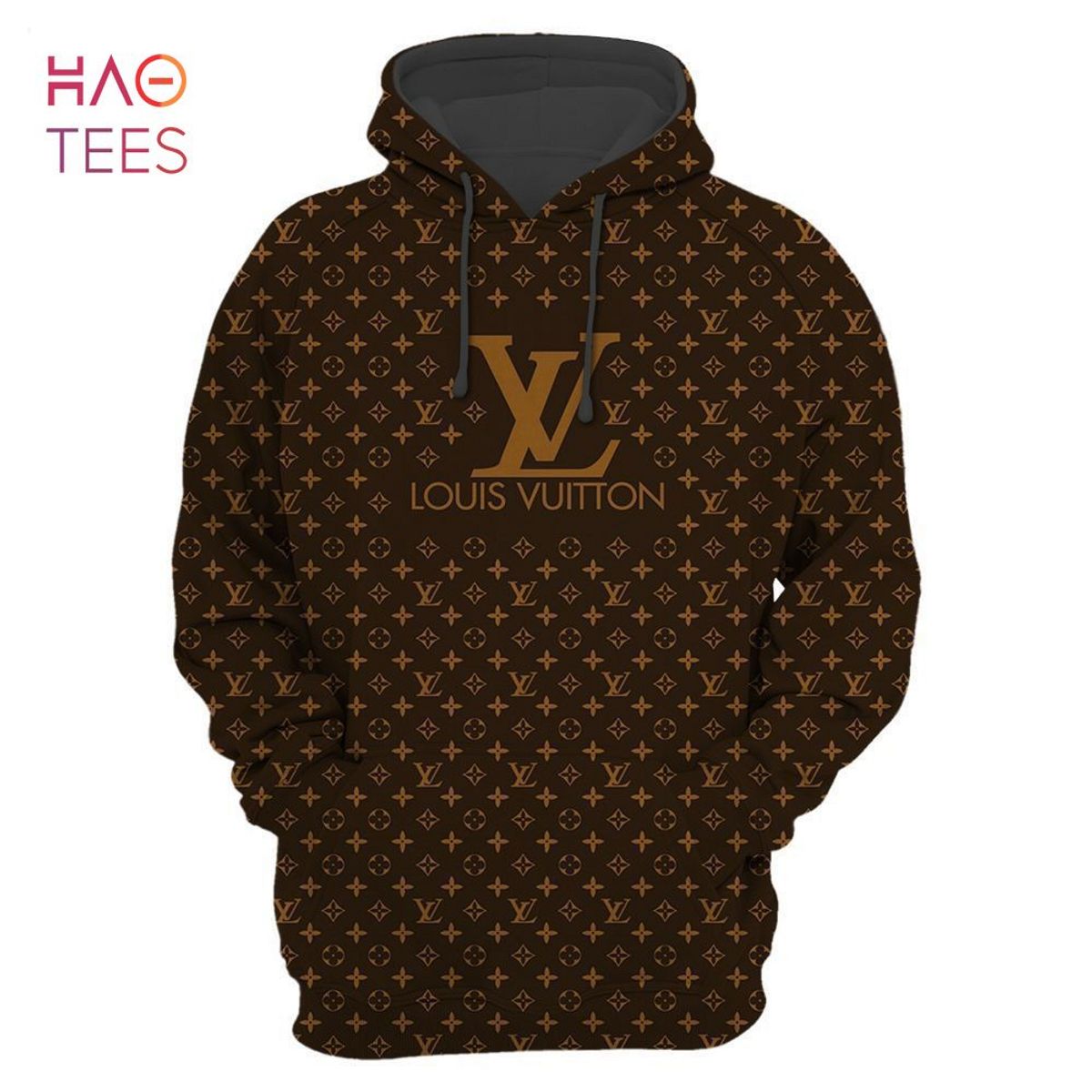 Retro Louis Vuitton Brown Hoodie Lv Luxury Brand Clothing Clothes Outfit  Hoodie Long Pants 3d Set - Family Gift Ideas That Everyone Will Enjoy