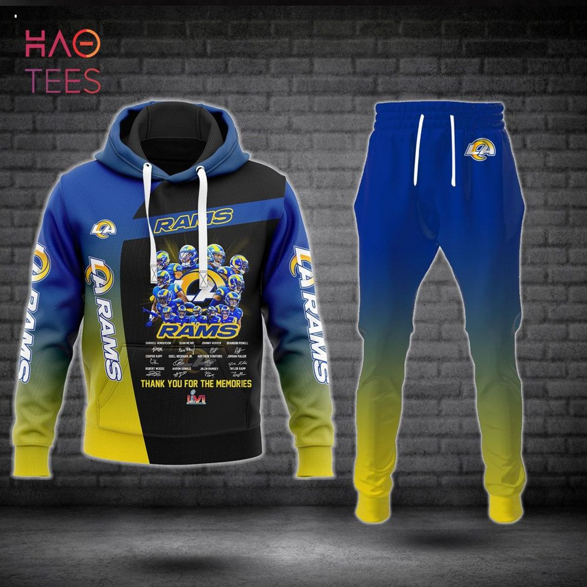 [Available] LARAMS Blue 3D Hoodie And Pants Pod Design