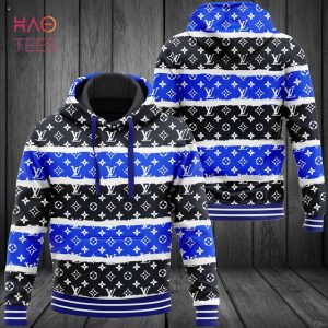[BEST] Louis Vuitton Black White Blue Hoodie Pants Limited Edition