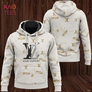 [BEST] Louis Vuitton White Gold Hoodie Pants Limited Edition