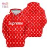 [TRENDING] Supreme White Red Luxury Brand Hoodie Pants Limited Edition