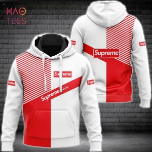 [TRENDING] Supreme White Red Luxury Brand Hoodie Pants Limited Edition
