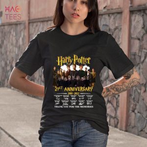 21st Anniversary 2001 2022 Harry Potter Signatures Thank You For The Memories Shirt