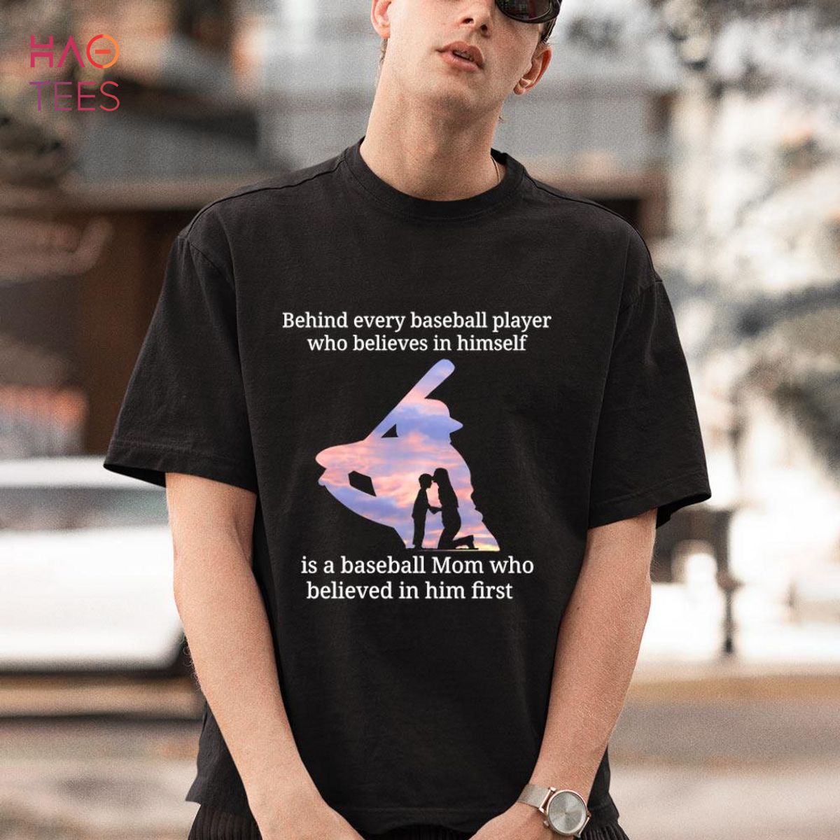 Behind Every Baseball Player Who Believes In Himself Is A Baseball Mom Shirt Behind Every Baseball Player Who Believes In Himself Is A Baseball Mom Shirt